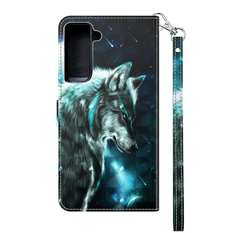 Lederhüllen Für Samsung Galaxy S21 5G Majestätischer Wolf