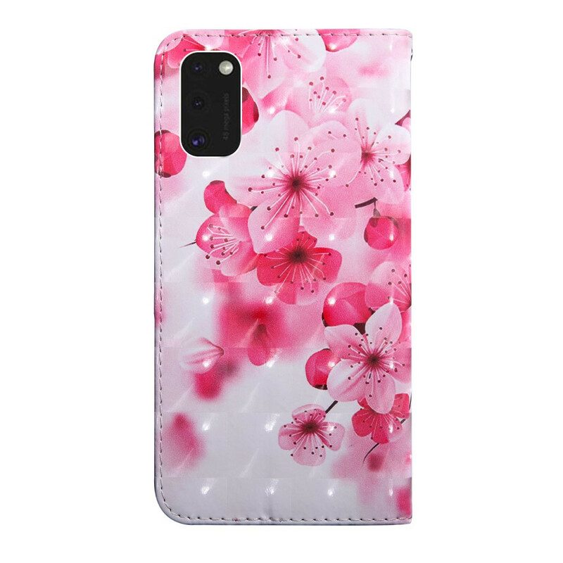 Lederhüllen Für Samsung Galaxy S21 5G Pinke Blumen