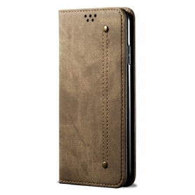 Schutzhülle Für Samsung Galaxy S21 5G Flip Case Denim-stoff