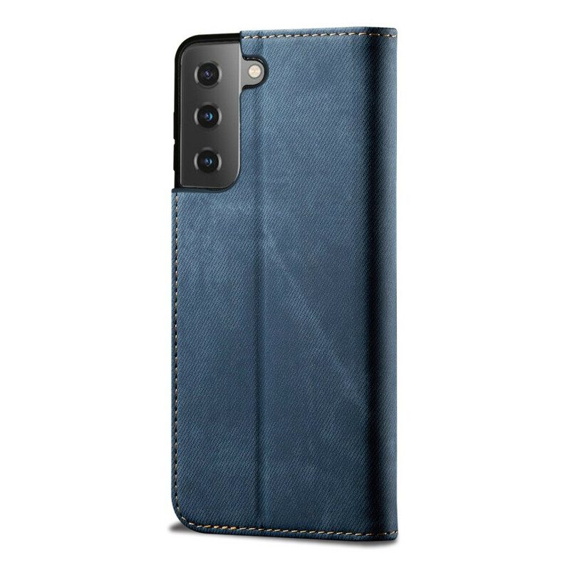 Schutzhülle Für Samsung Galaxy S21 5G Flip Case Denim-stoff