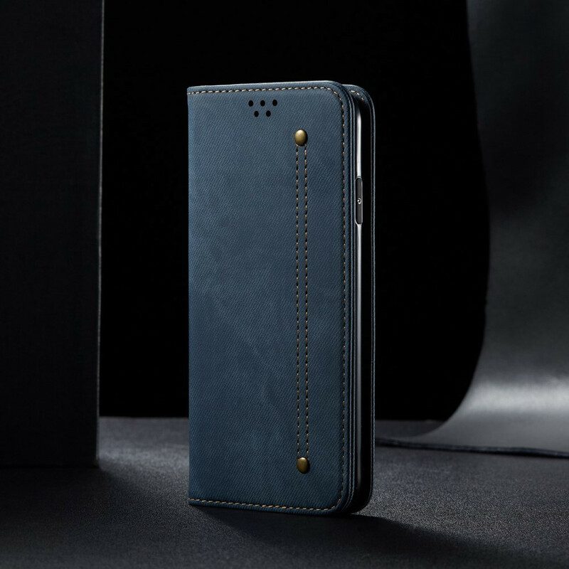 Schutzhülle Für Samsung Galaxy S21 5G Flip Case Denim-stoff