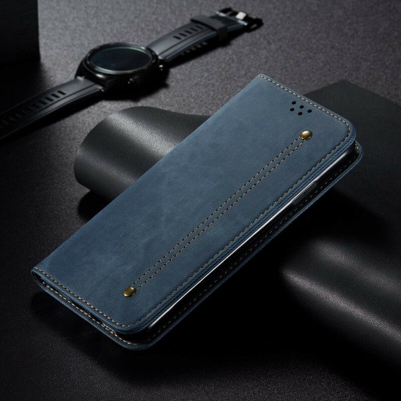 Schutzhülle Für Samsung Galaxy S21 5G Flip Case Denim-stoff