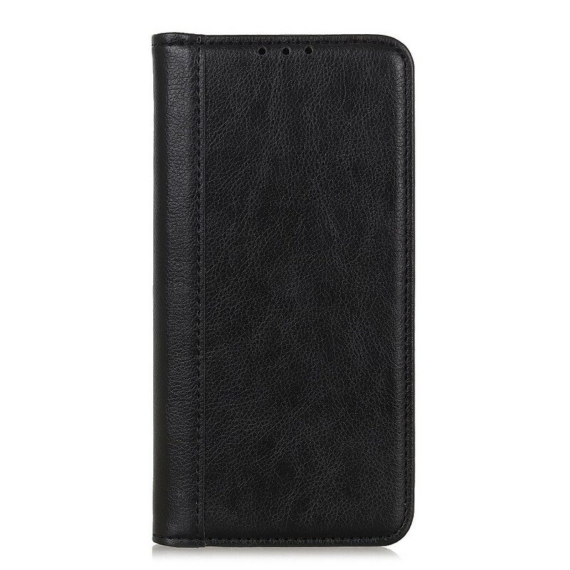 Schutzhülle Für Samsung Galaxy S21 5G Flip Case Eleganz Aus Gespaltenem Litschi-leder