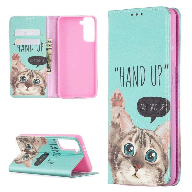 Schutzhülle Für Samsung Galaxy S21 5G Flip Case Hand-up