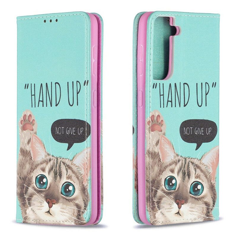 Schutzhülle Für Samsung Galaxy S21 5G Flip Case Hand-up