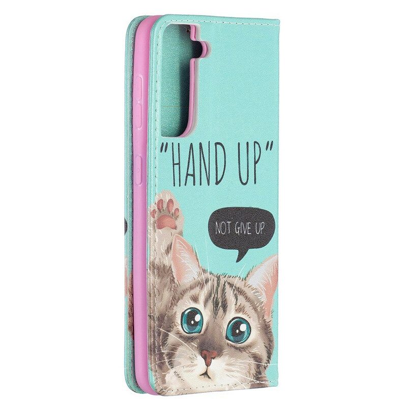 Schutzhülle Für Samsung Galaxy S21 5G Flip Case Hand-up