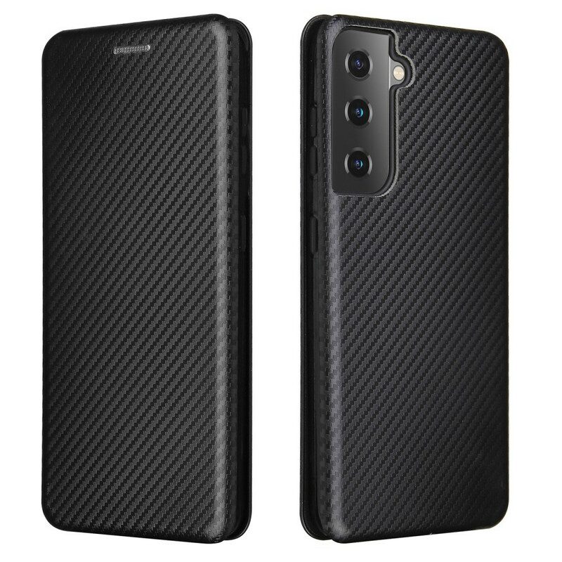 Schutzhülle Für Samsung Galaxy S21 5G Flip Case Kohlefaser