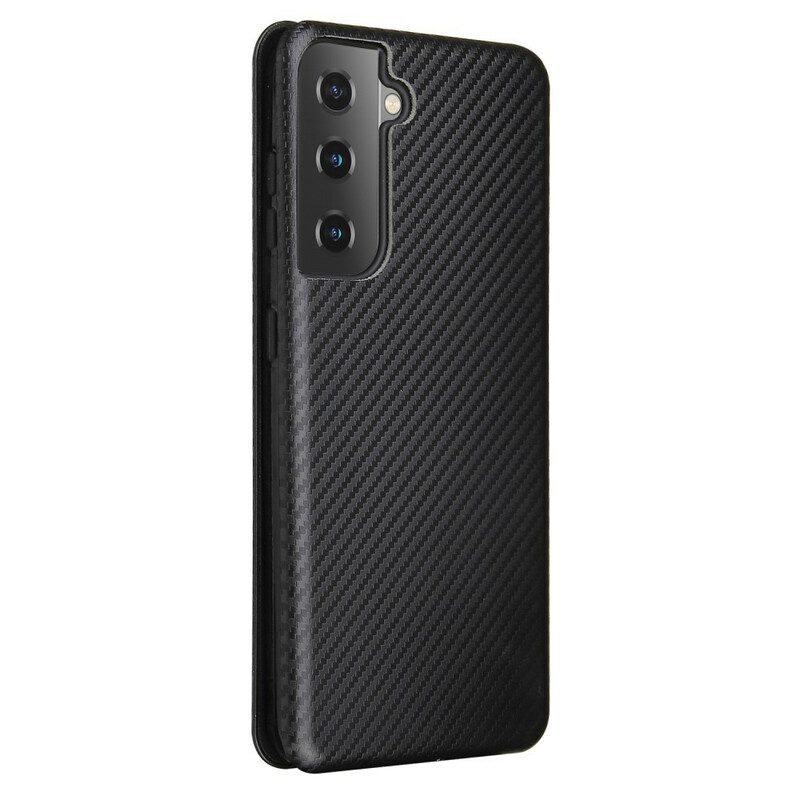 Schutzhülle Für Samsung Galaxy S21 5G Flip Case Kohlefaser