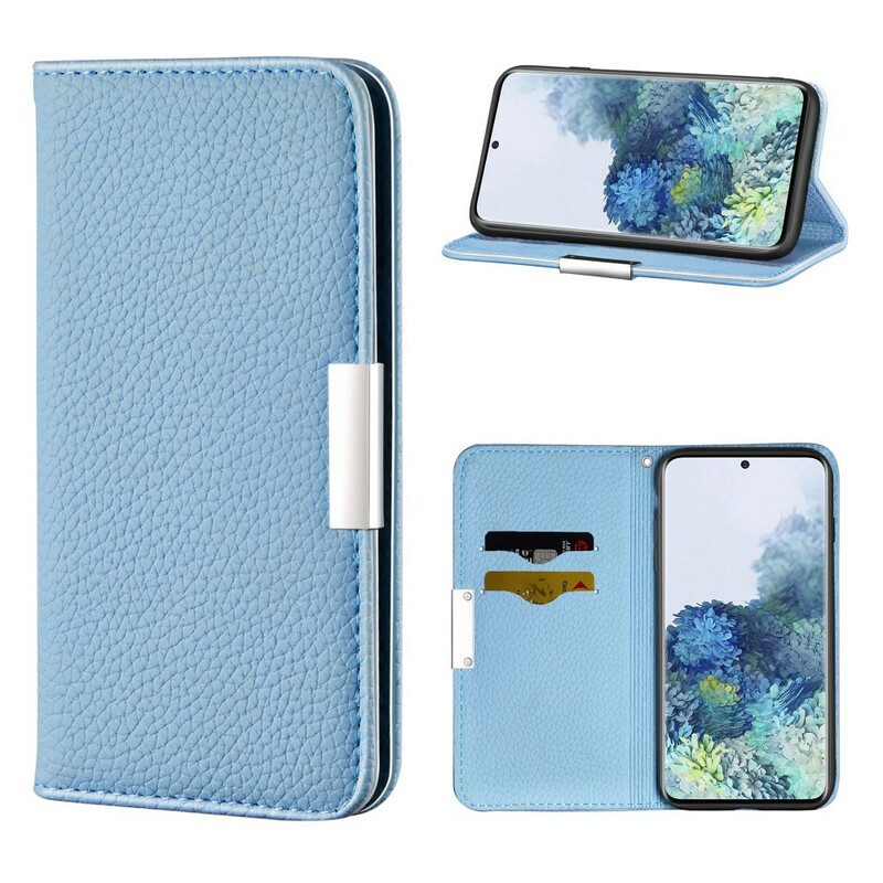 Schutzhülle Für Samsung Galaxy S21 5G Flip Case Kunstleder Litschi Ultra Chic