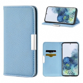 Schutzhülle Für Samsung Galaxy S21 5G Flip Case Kunstleder Litschi Ultra Chic