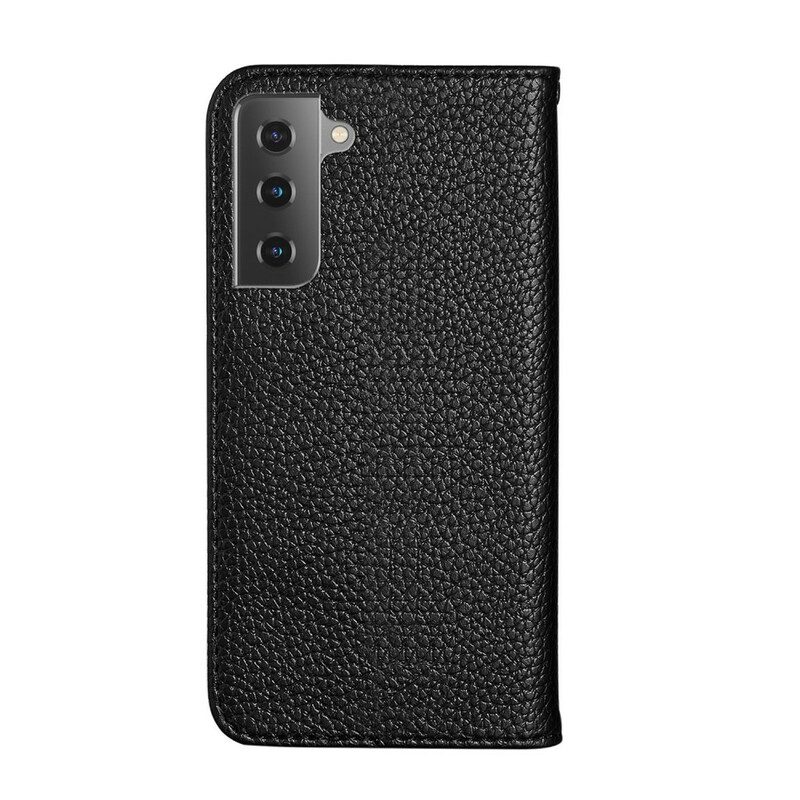 Schutzhülle Für Samsung Galaxy S21 5G Flip Case Kunstleder Litschi Ultra Chic