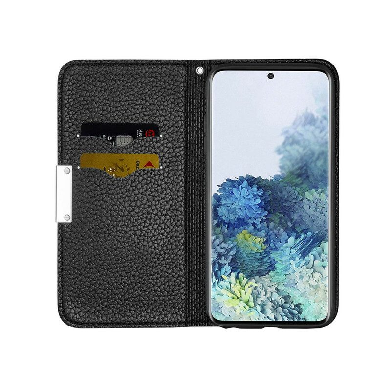 Schutzhülle Für Samsung Galaxy S21 5G Flip Case Kunstleder Litschi Ultra Chic