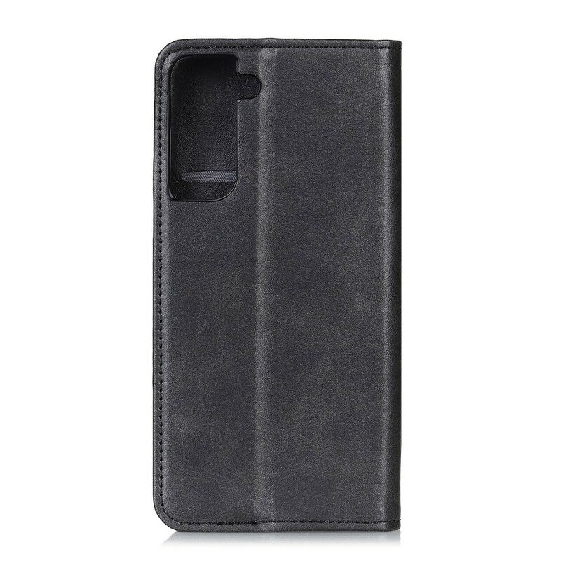 Schutzhülle Für Samsung Galaxy S21 5G Flip Case Spaltleder