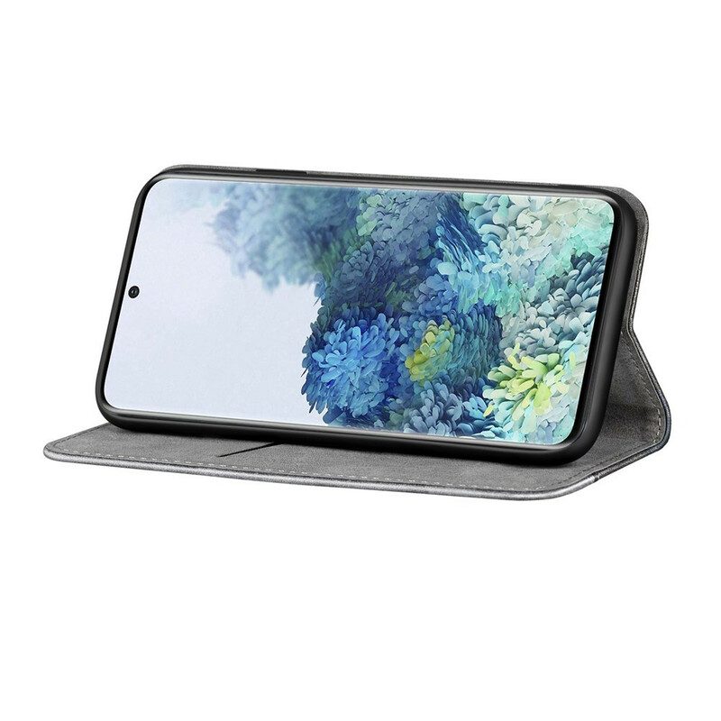 Schutzhülle Für Samsung Galaxy S21 5G Flip Case Zweifarbiger Ledereffekt