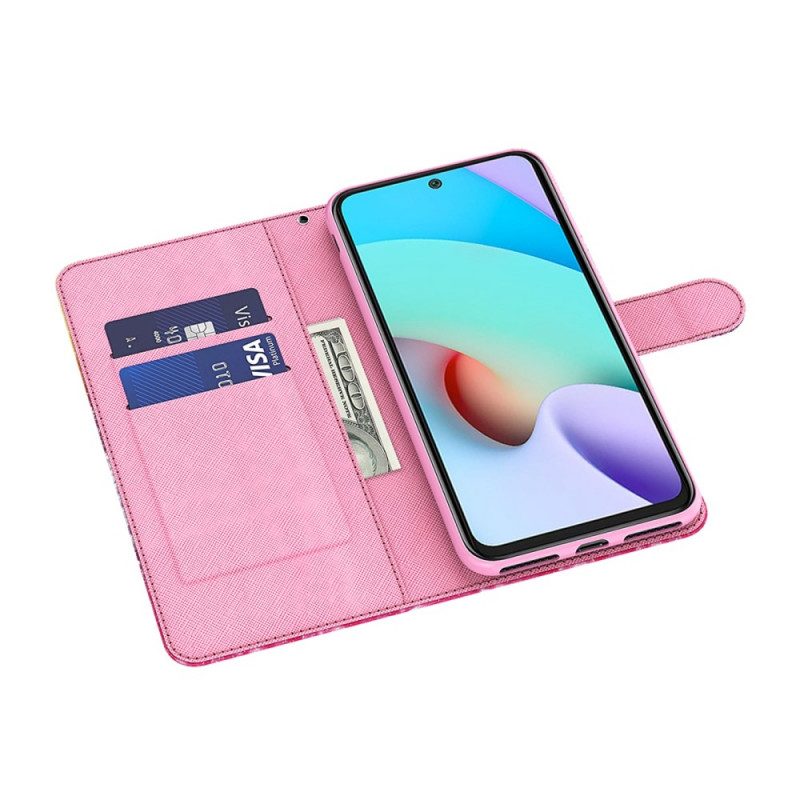 Flip Case Für Poco M4 Pro 5G Blaue Schmetterlinge