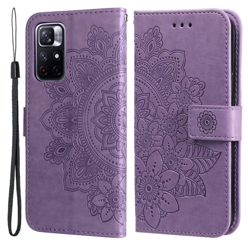 Flip Case Für Poco M4 Pro 5G Blumen-mandala