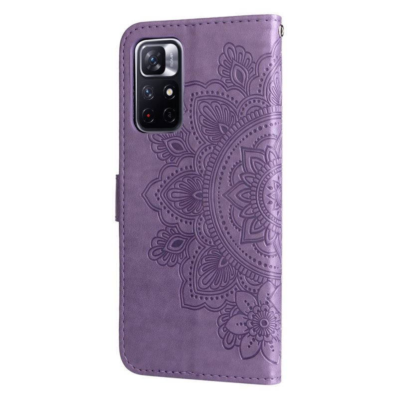 Flip Case Für Poco M4 Pro 5G Blumen-mandala