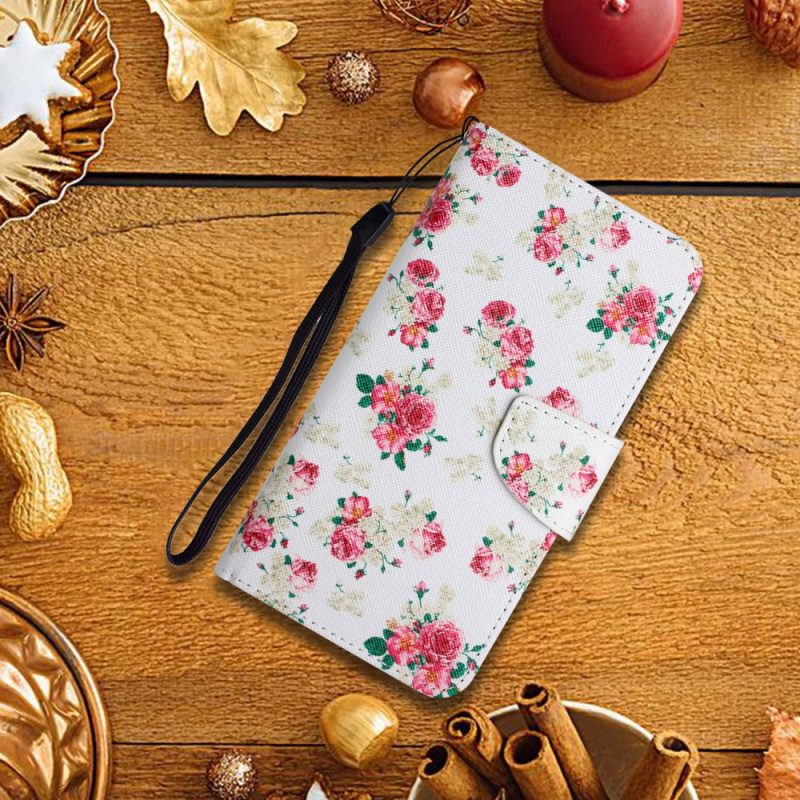 Flip Case Für Poco M4 Pro 5G Liberty Royal Blumen