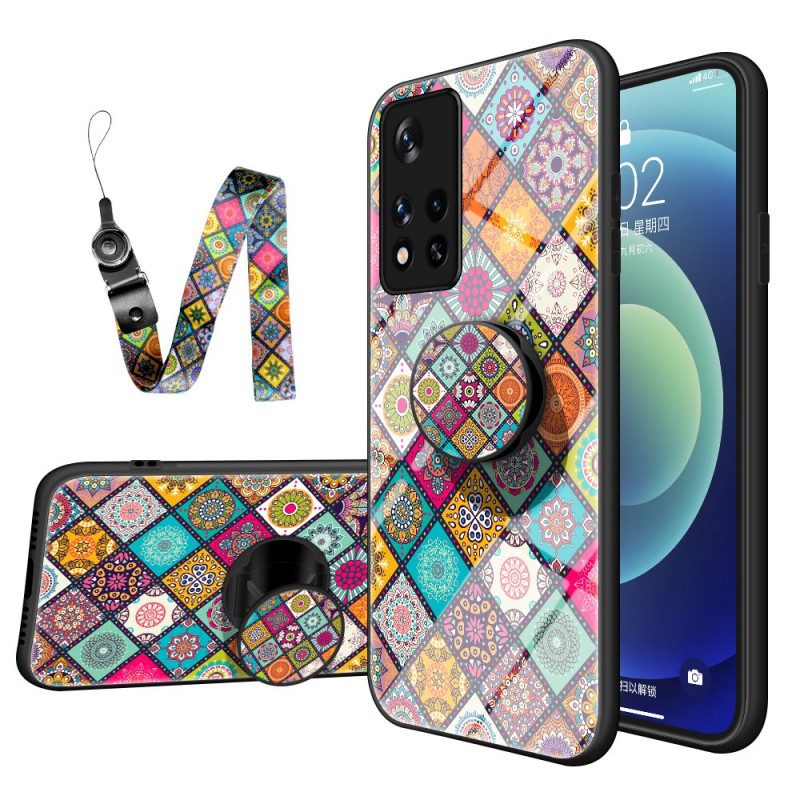 Handyhülle Für Poco M4 Pro 5G Patchwork-magnethalter