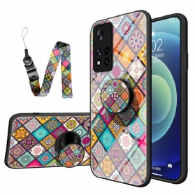 Handyhülle Für Poco M4 Pro 5G Patchwork-magnethalter