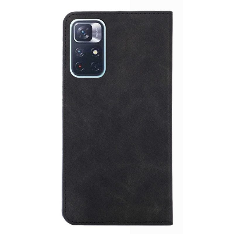 Schutzhülle Für Poco M4 Pro 5G Flip Case Skin-touch-ledereffekt