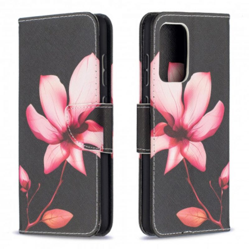 Flip Case Für Samsung Galaxy A52 4G / A52 5G / A52s 5G Pinke Blume