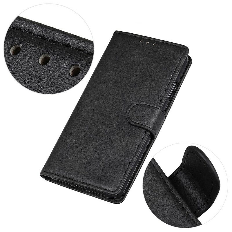 Flip Case Für Samsung Galaxy A52 4G / A52 5G / A52s 5G Retro-mattledereffekt