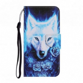 Flip Case Für Samsung Galaxy A52 4G / A52 5G / A52s 5G Weißer Wolf