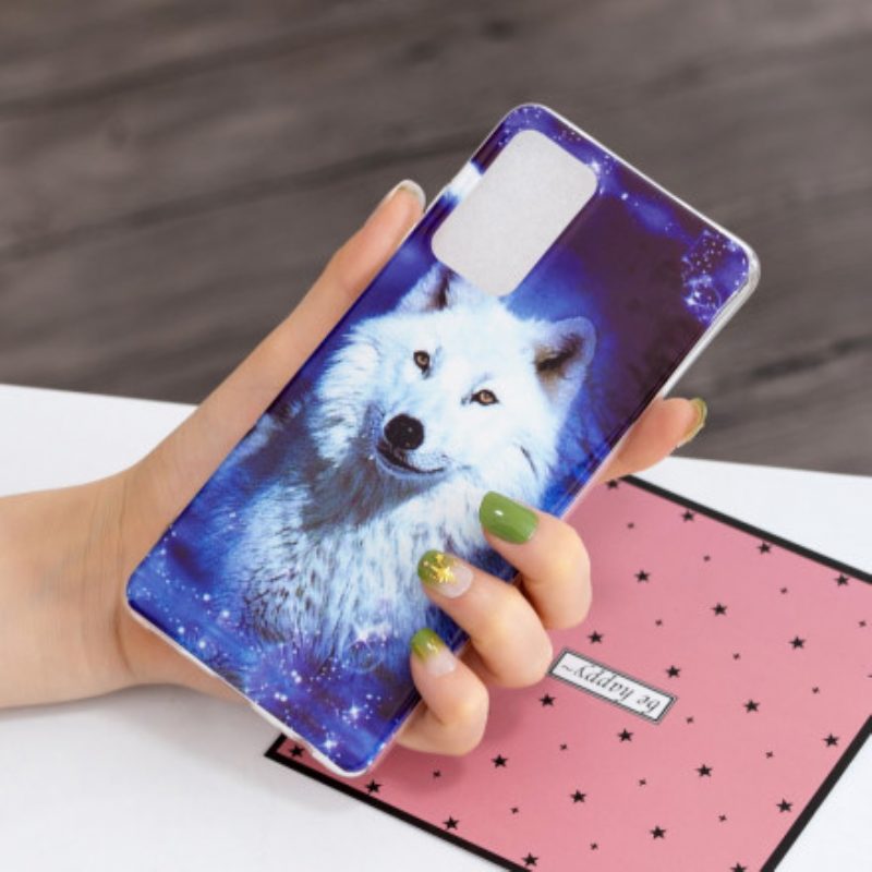 Handyhülle Für Samsung Galaxy A52 4G / A52 5G / A52s 5G Fluoreszierende Wolf-serie