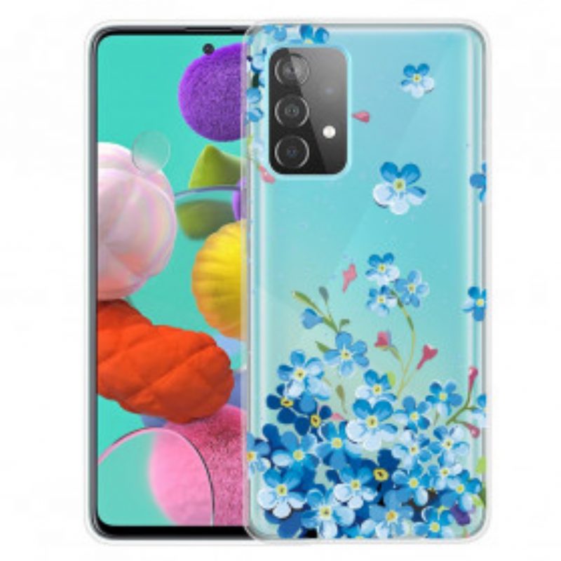 Hülle Für Samsung Galaxy A52 4G / A52 5G / A52s 5G Blaue Blumen