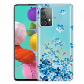 Hülle Für Samsung Galaxy A52 4G / A52 5G / A52s 5G Blaue Blumen