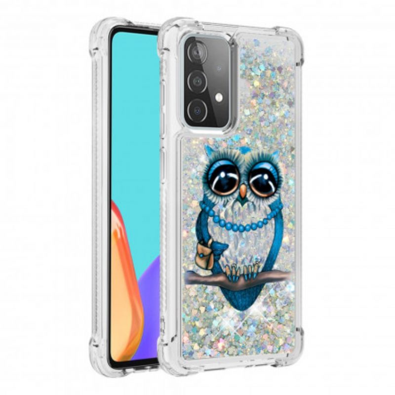 Hülle Für Samsung Galaxy A52 4G / A52 5G / A52s 5G Miss Owl Pailletten