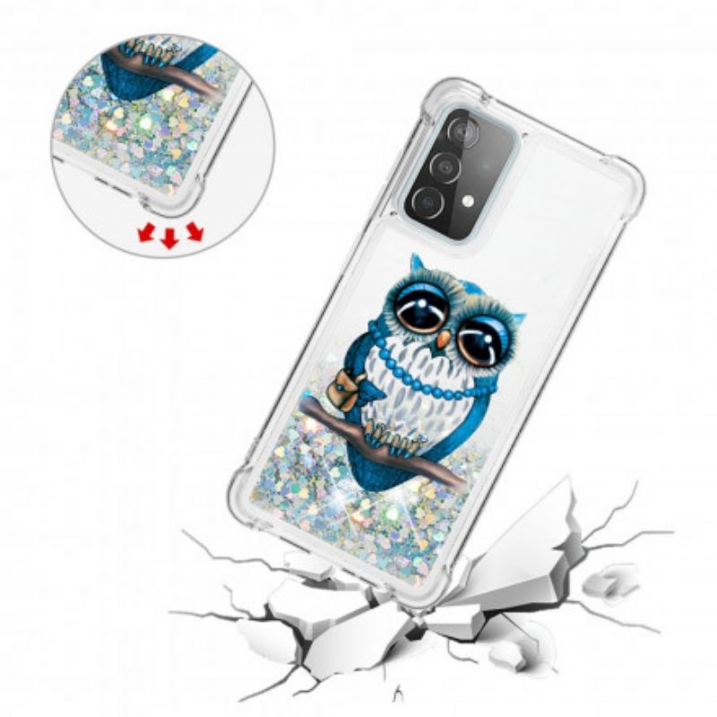 Hülle Für Samsung Galaxy A52 4G / A52 5G / A52s 5G Miss Owl Pailletten