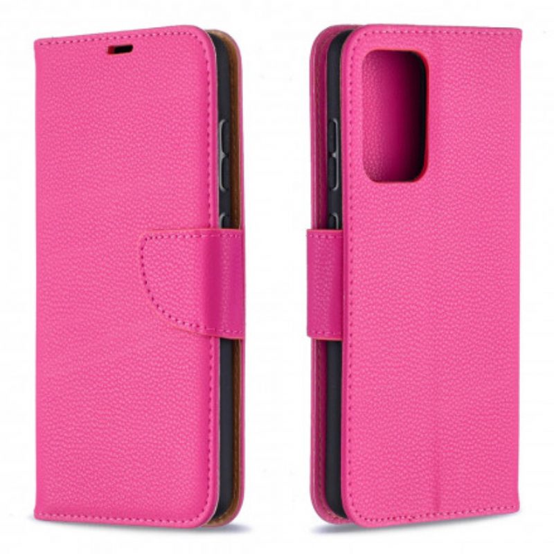 Lederhüllen Für Samsung Galaxy A52 4G / A52 5G / A52s 5G Flip Case Lychee Rabat Oblique