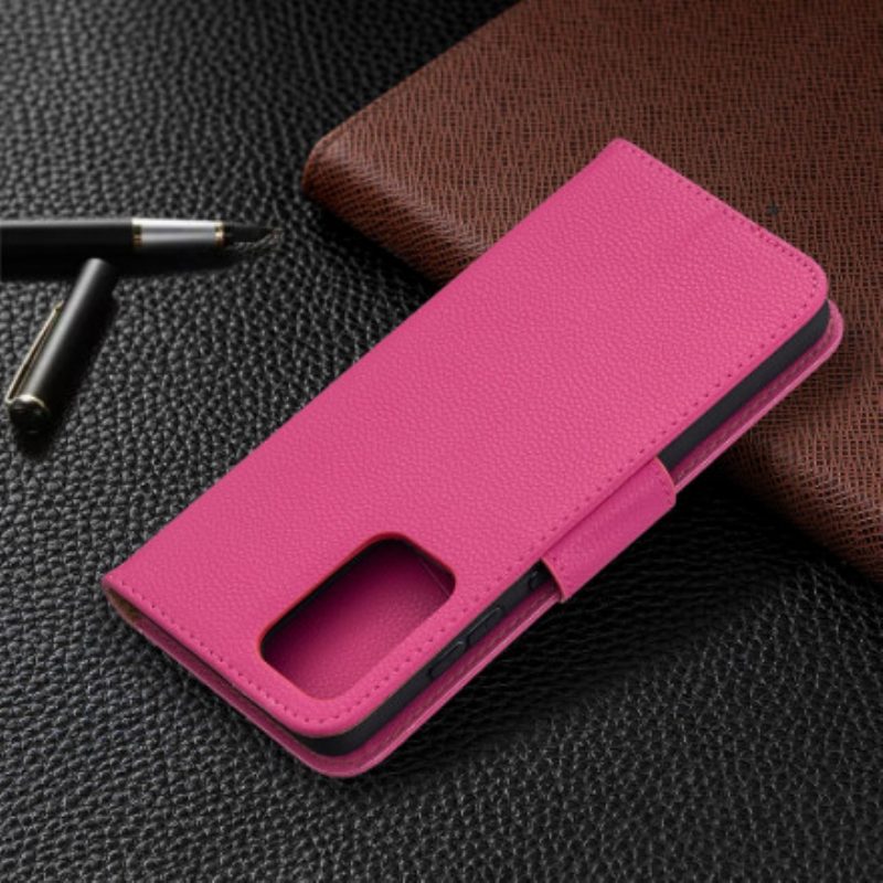 Lederhüllen Für Samsung Galaxy A52 4G / A52 5G / A52s 5G Flip Case Lychee Rabat Oblique