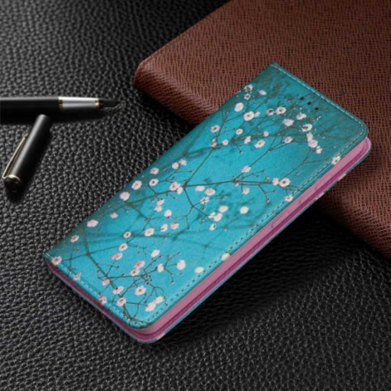 Schutzhülle Für Samsung Galaxy A52 4G / A52 5G / A52s 5G Flip Case Blühende Zweige