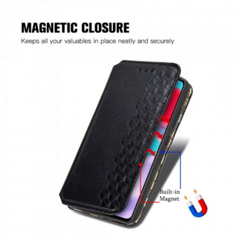 Schutzhülle Für Samsung Galaxy A52 4G / A52 5G / A52s 5G Flip Case Rautenstruktur In Lederoptik