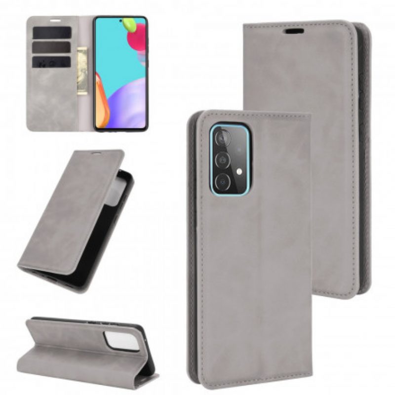 Schutzhülle Für Samsung Galaxy A52 4G / A52 5G / A52s 5G Flip Case Weicher Ledereffekt