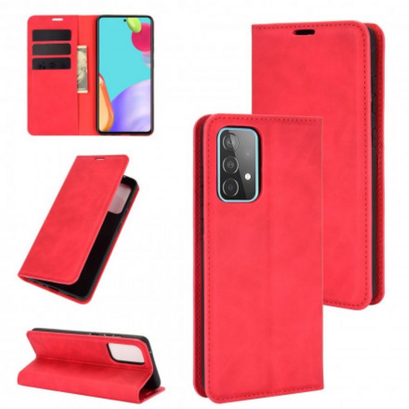 Schutzhülle Für Samsung Galaxy A52 4G / A52 5G / A52s 5G Flip Case Weicher Ledereffekt