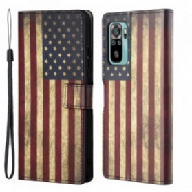 Flip Case Für Xiaomi Redmi 10 Amerikanische Flagge