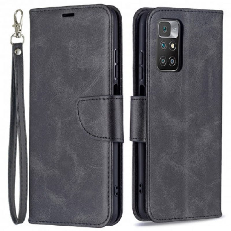 Flip Case Für Xiaomi Redmi 10 Flip Case Glatte Klappe Schräg