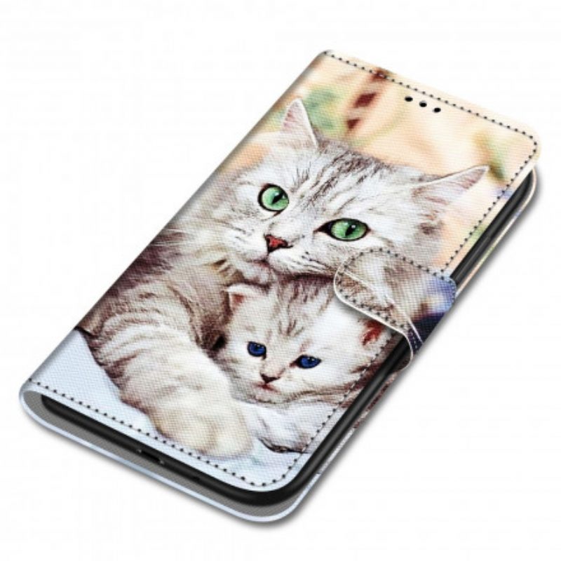 Flip Case Für Xiaomi Redmi 10 Katzenfamilie