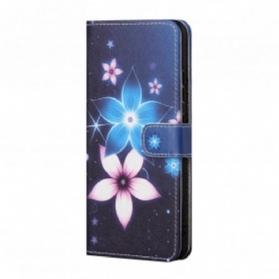 Flip Case Für Xiaomi Redmi 10 Mit Kordel Mondriemenblumen