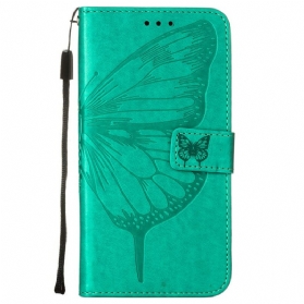 Flip Case Für Xiaomi Redmi 10 Schmetterlingsdesign Mit Umhängeband