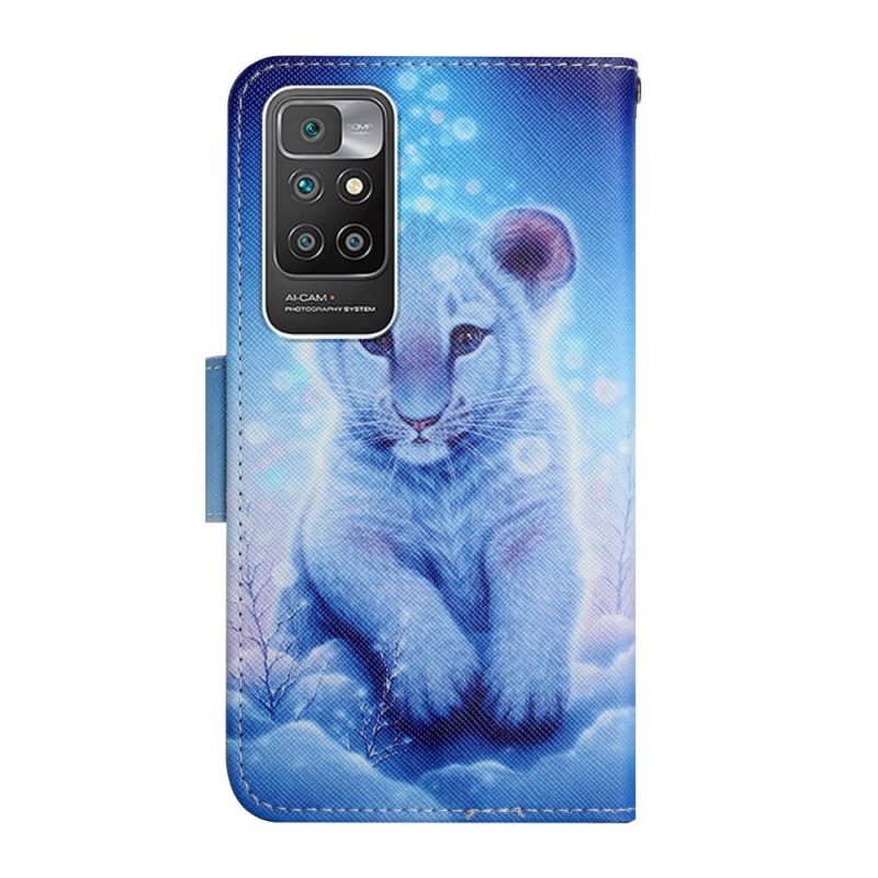 Flip Case Für Xiaomi Redmi 10 Schneetiger