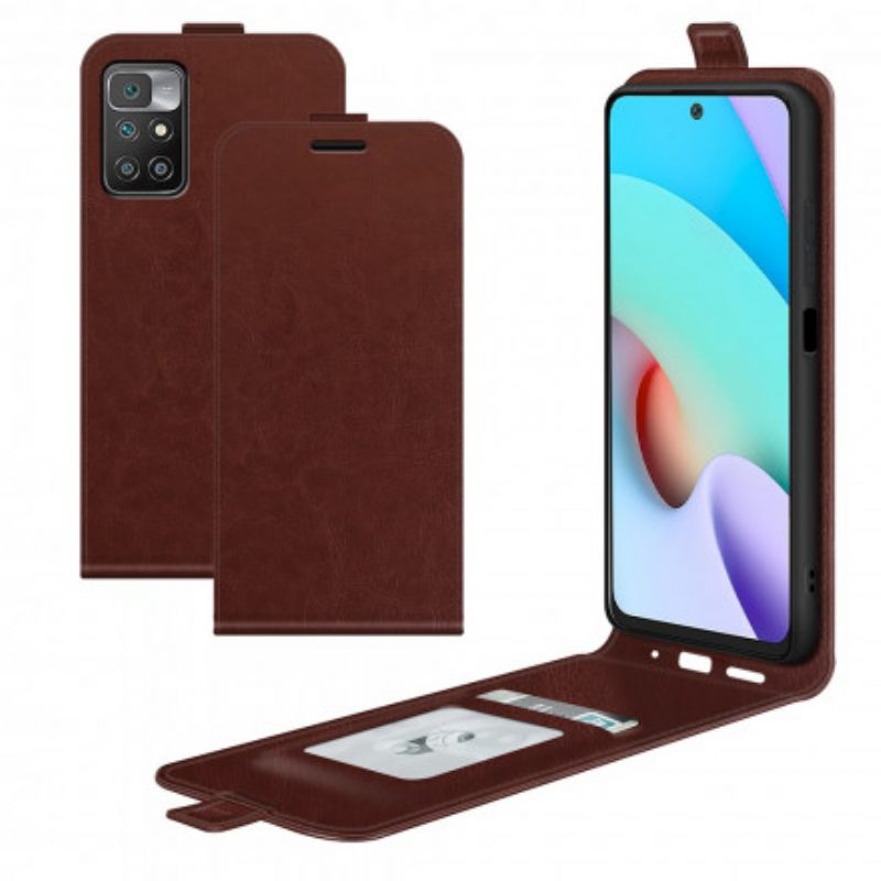 Flip Case Für Xiaomi Redmi 10 Flip Case Vertikale Klappe In Lederoptik