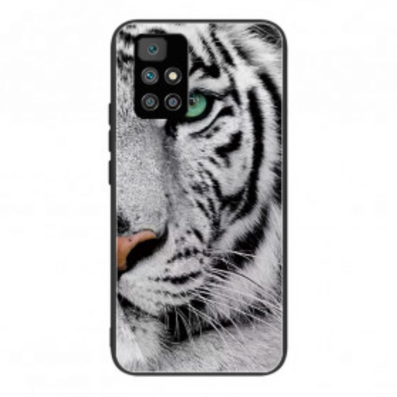 Hülle Für Xiaomi Redmi 10 Tiger-gehärtetes Glas