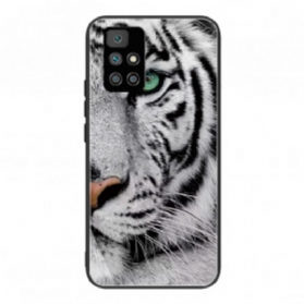 Hülle Für Xiaomi Redmi 10 Tiger-gehärtetes Glas