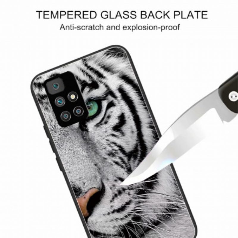 Hülle Für Xiaomi Redmi 10 Tiger-gehärtetes Glas