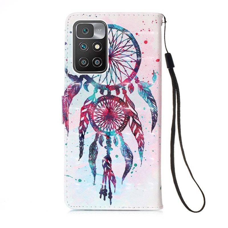 Lederhüllen Für Xiaomi Redmi 10 Aquarell-traumfänger